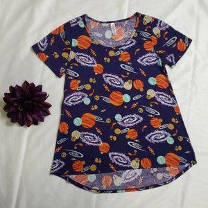 Lularoe Small Classic T Galaxy Planets Rockets